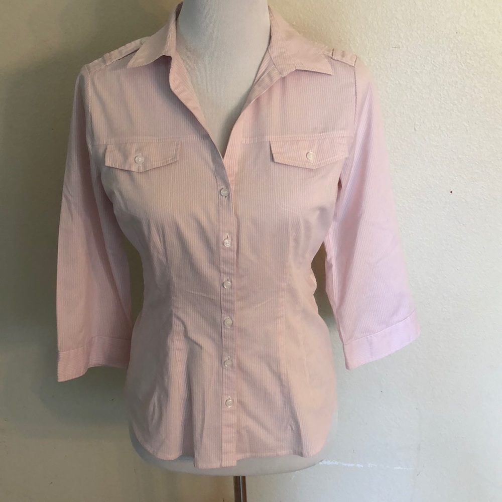 H&M Pink Stripe Button Down